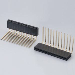FEMALE HEADER PITCH2.0MM(.047″) SINGLE ROW RIGHT ANGLE 90°