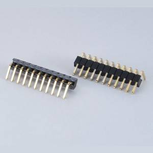 PIN HEADER PITCH1.27MM(.050″) SINGLE ROW RIGHT ANGLE TYPE